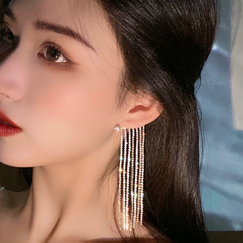 Fashionable And Simple Long Tassel Earrings - Niki Ice Jewelry 