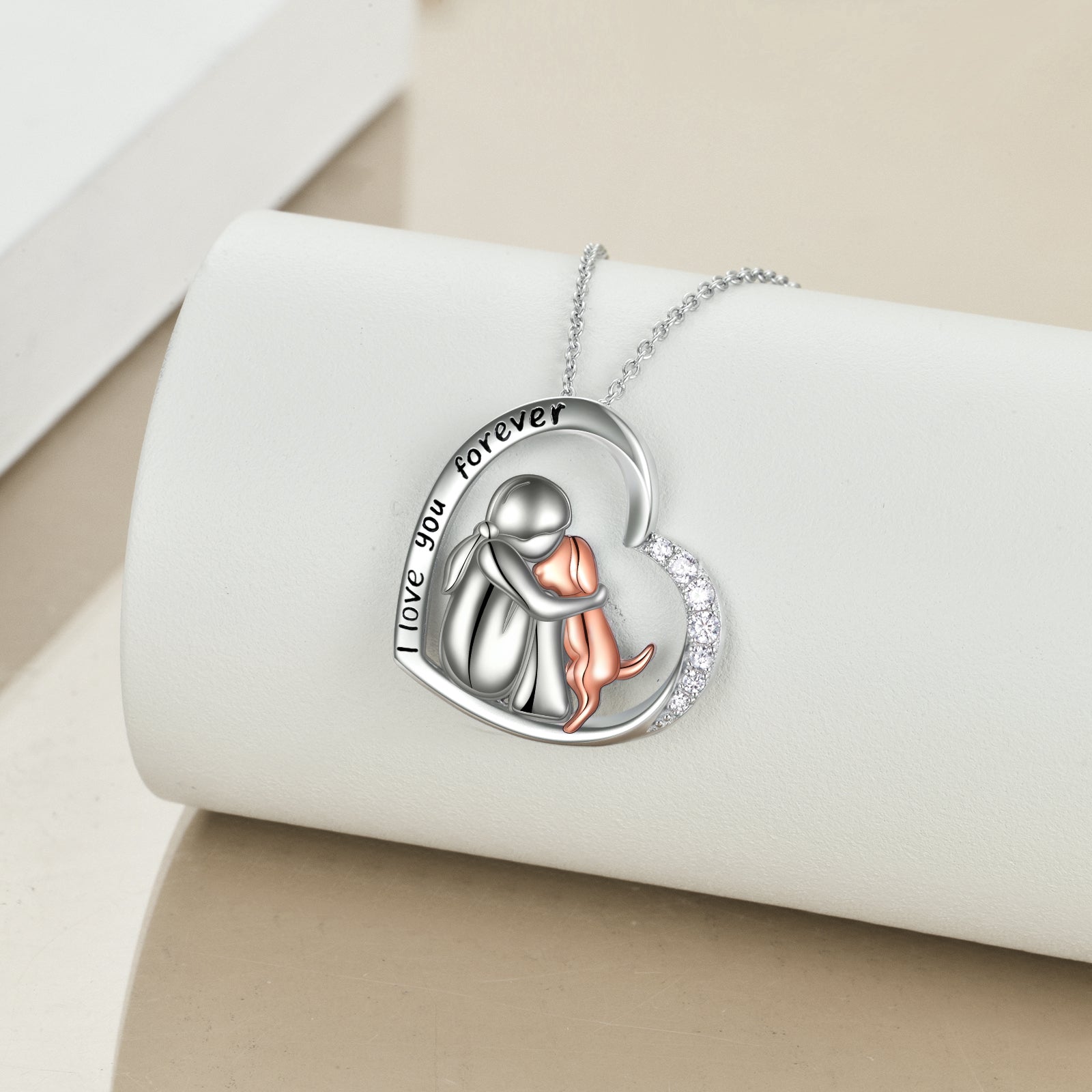 Sterling Silver Keepsake Dog  Lover Memorial Pendant Necklace Gifts for Women - Niki Ice Jewelry 